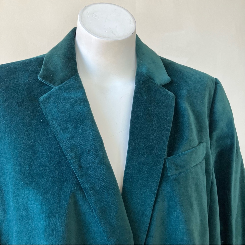 Talbots | Classic Green Velvet Suit Jacket - Picture 2 of 9